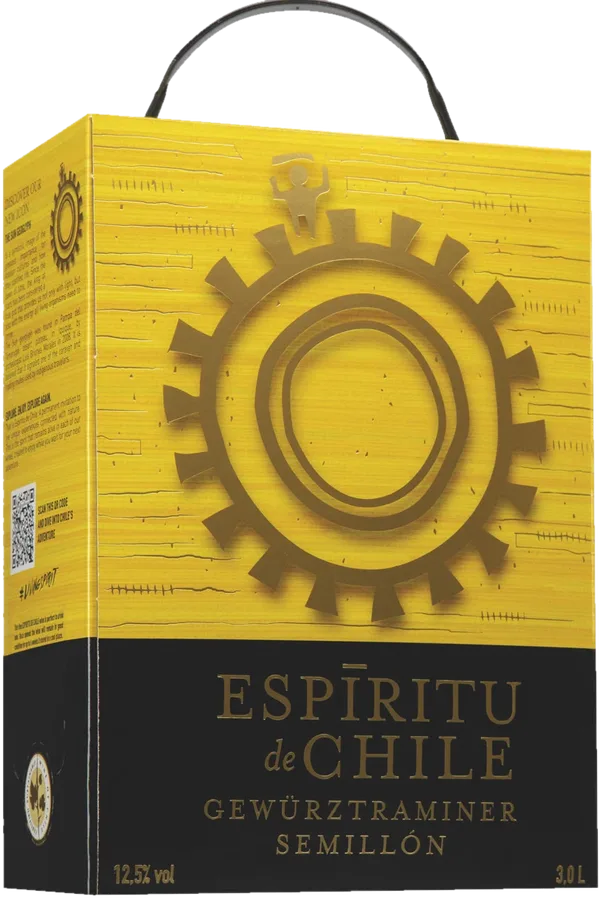Espíritu de Chile Gewürztraminer Semillon hanapakkaus