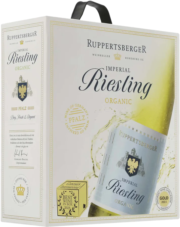 Ruppertsberger Imperial Riesling Organic 2025 hanapakkaus