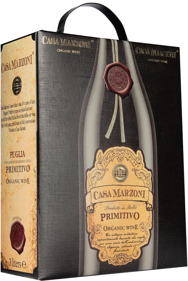 Casa Marzoni Organic Primitivo 2025 hanapakkaus